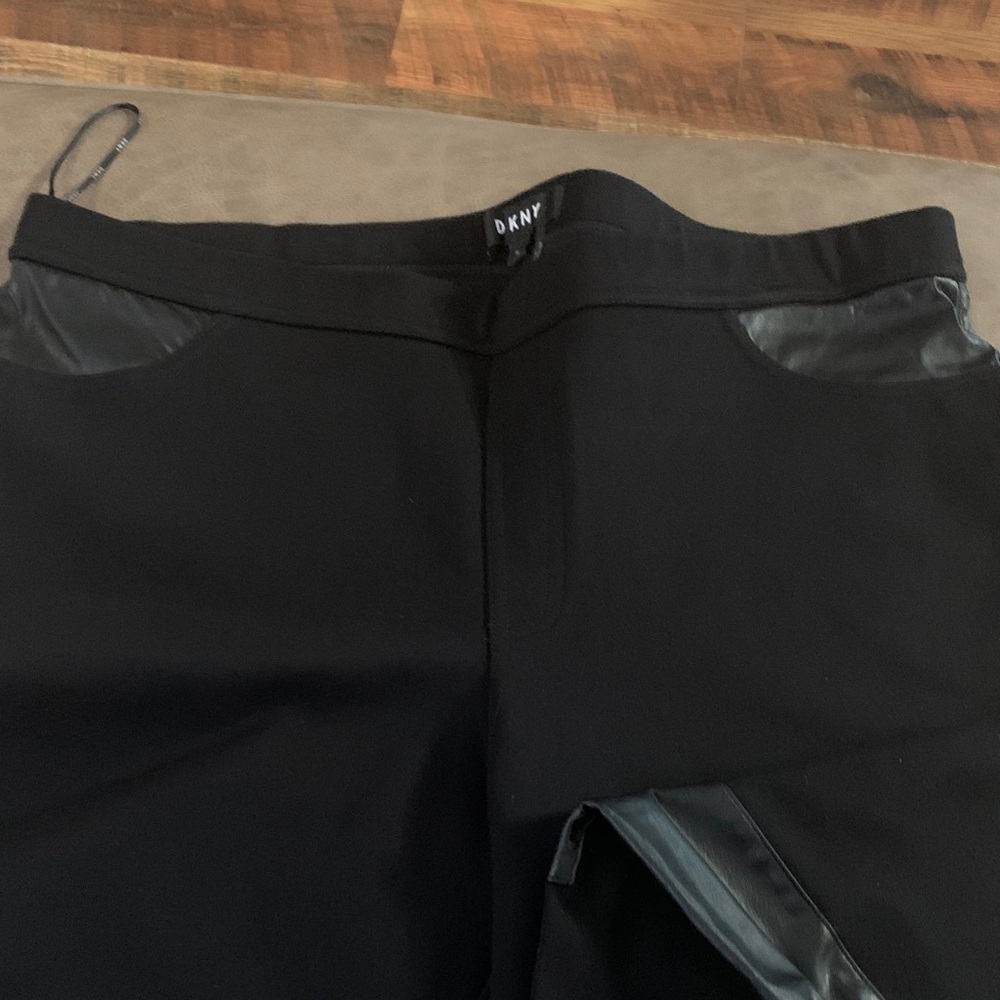 Gorgeous black pants with vegan leather detailing. Barely worn.